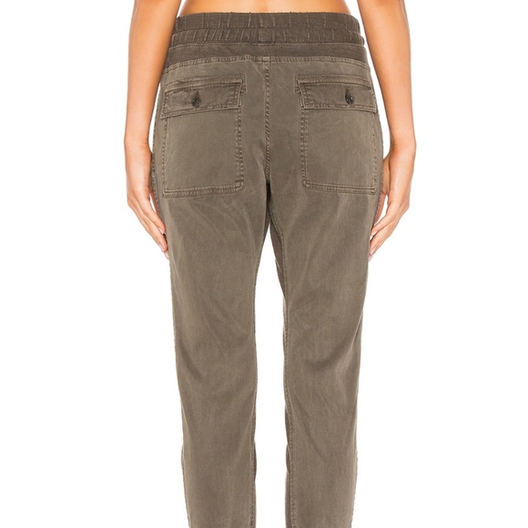 JAMES PERSE - Contrast Sweatpants in Army Green size: 1 - Picture 4 of 13